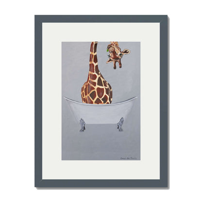 GIRAFFE IN BATHTUB | PRINT