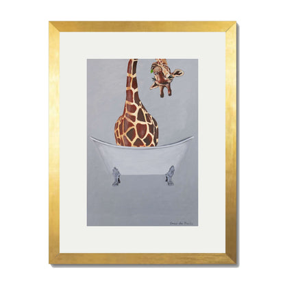 GIRAFFE IN BATHTUB | PRINT