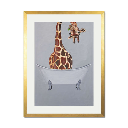 GIRAFFE IN BATHTUB | PRINT