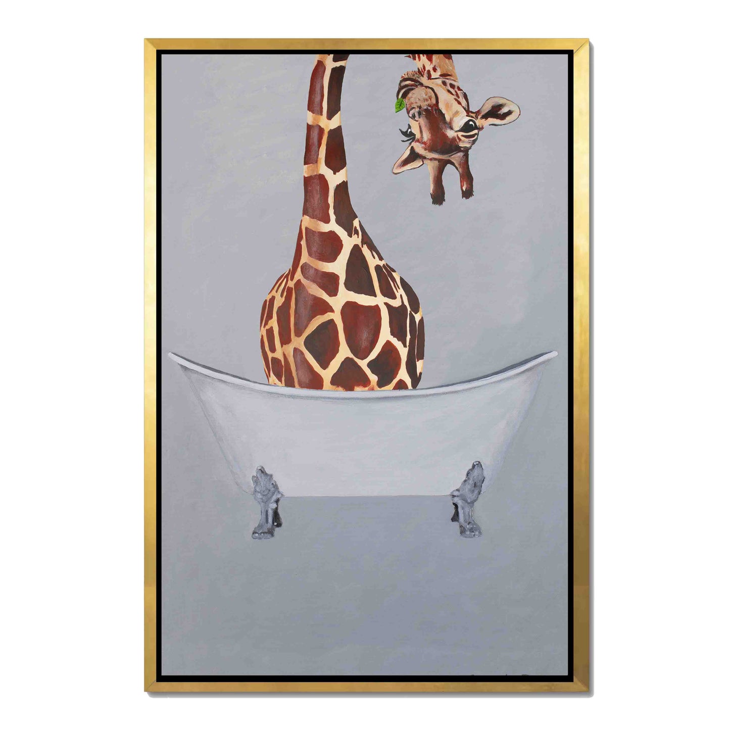 GIRAFFE IN BATHTUB | CANVAS