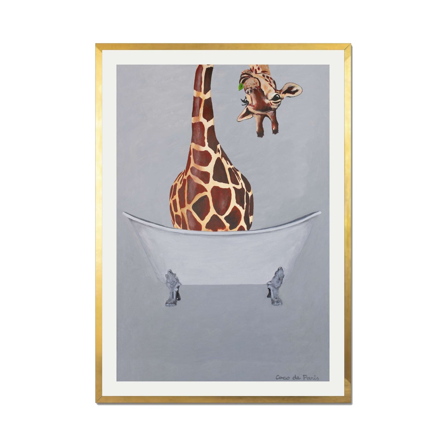 GIRAFFE IN BATHTUB | PRINT