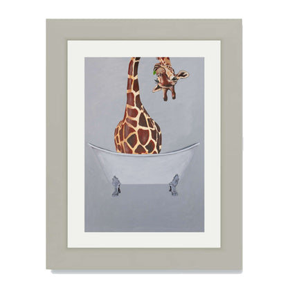 GIRAFFE IN BATHTUB | PRINT