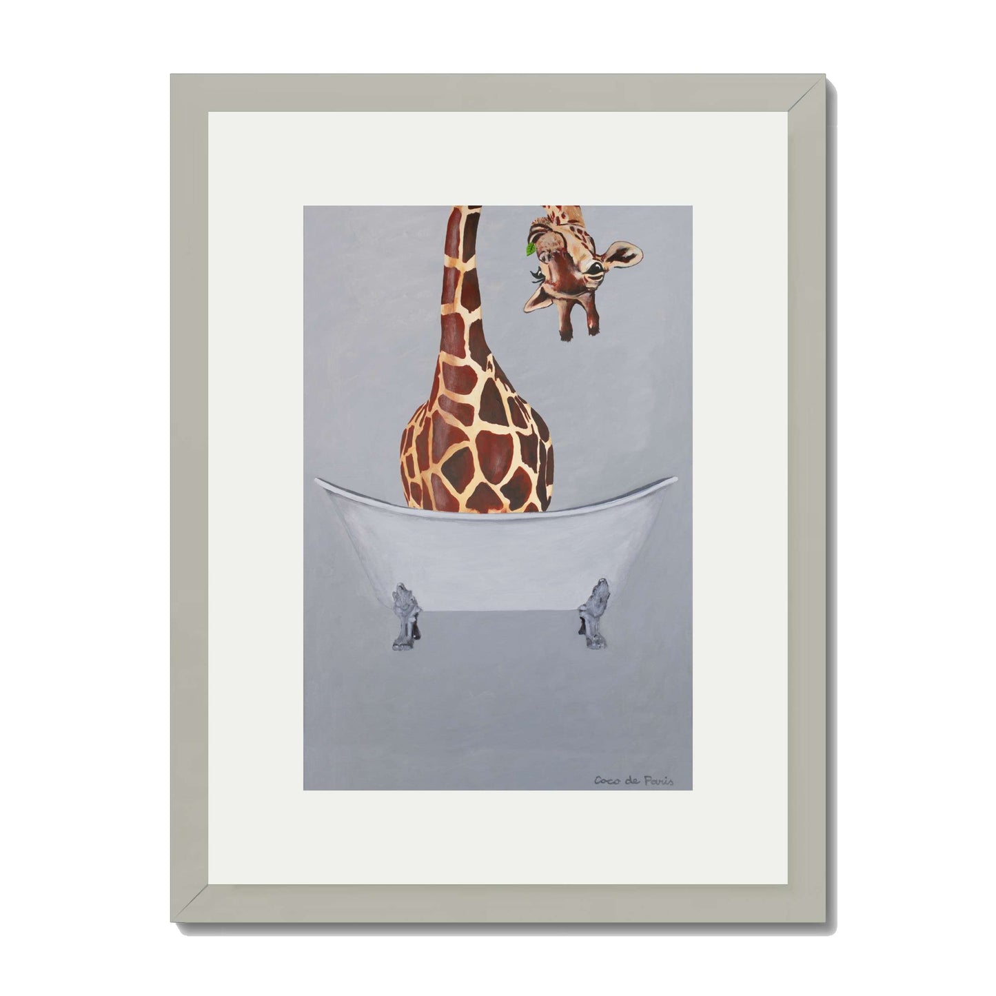 GIRAFFE IN BATHTUB | PRINT