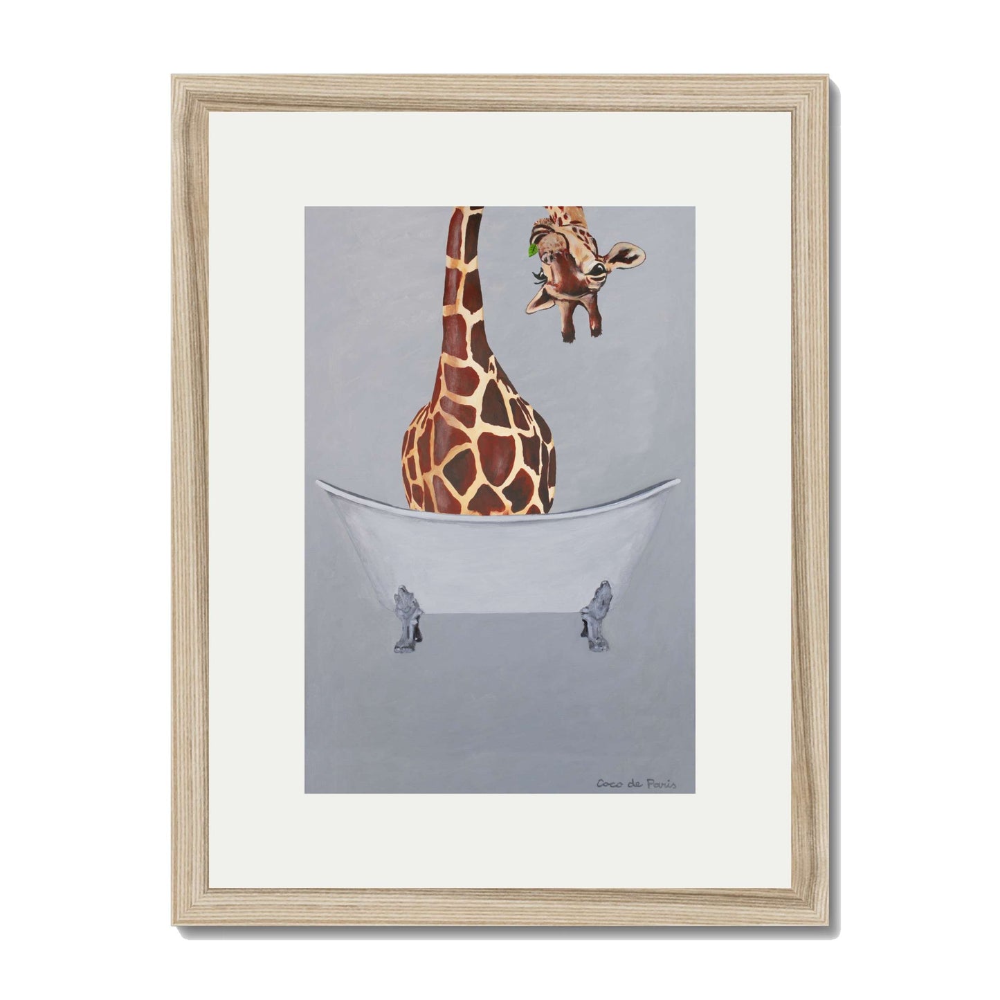 GIRAFFE IN BATHTUB | PRINT