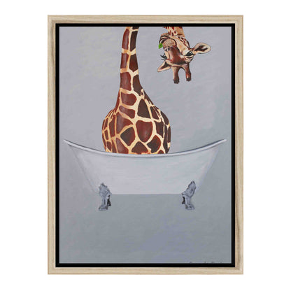 GIRAFFE IN BATHTUB | CANVAS
