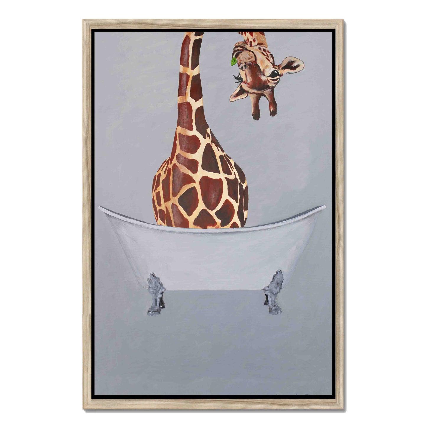 GIRAFFE IN BATHTUB | CANVAS