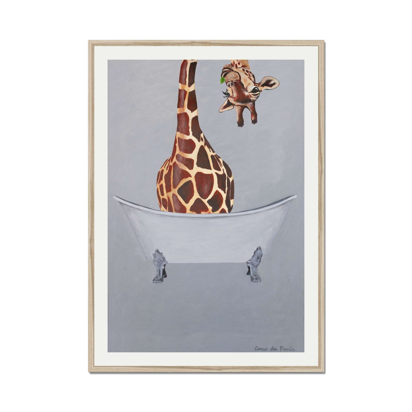 GIRAFFE IN BATHTUB | PRINT