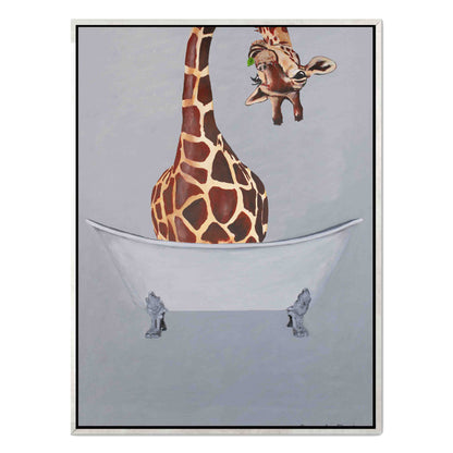 GIRAFFE IN BATHTUB | CANVAS