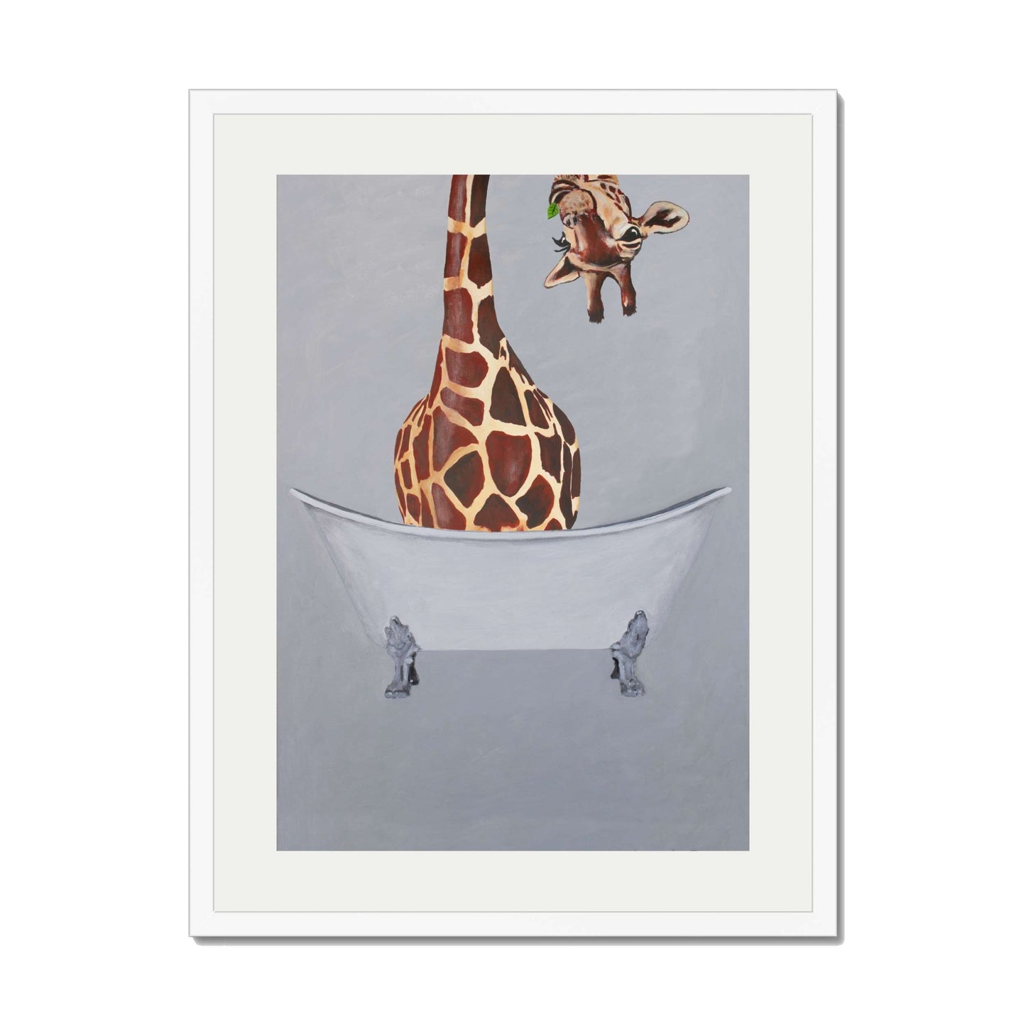 GIRAFFE IN BATHTUB | PRINT