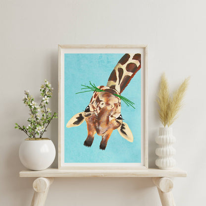 GIRAFFE UPSIDE DOWN | PRINT