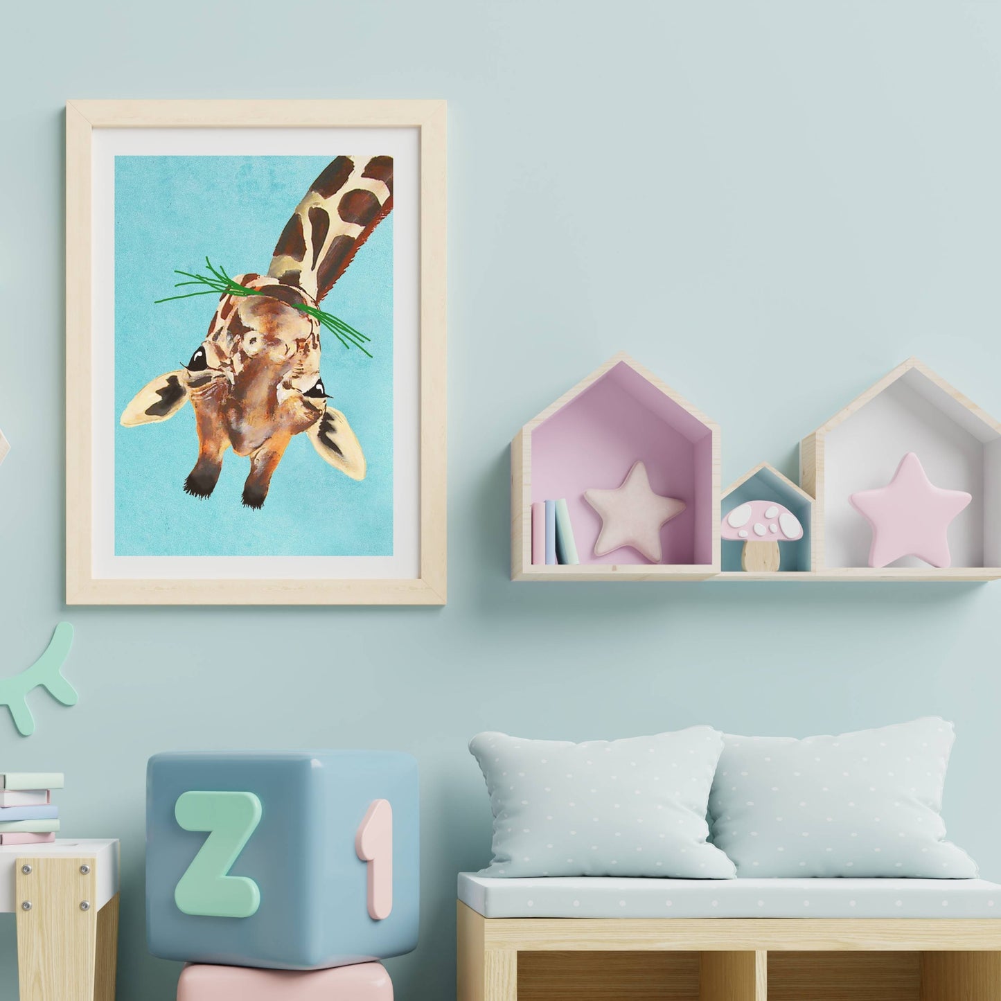 GIRAFFE UPSIDE DOWN | PRINT