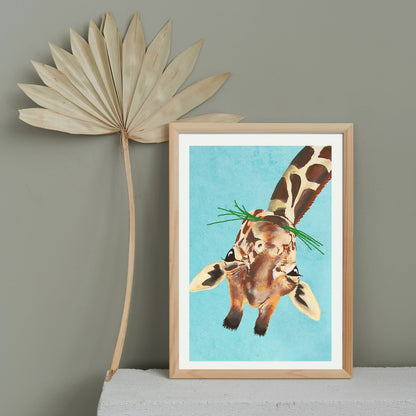 GIRAFFE UPSIDE DOWN | PRINT