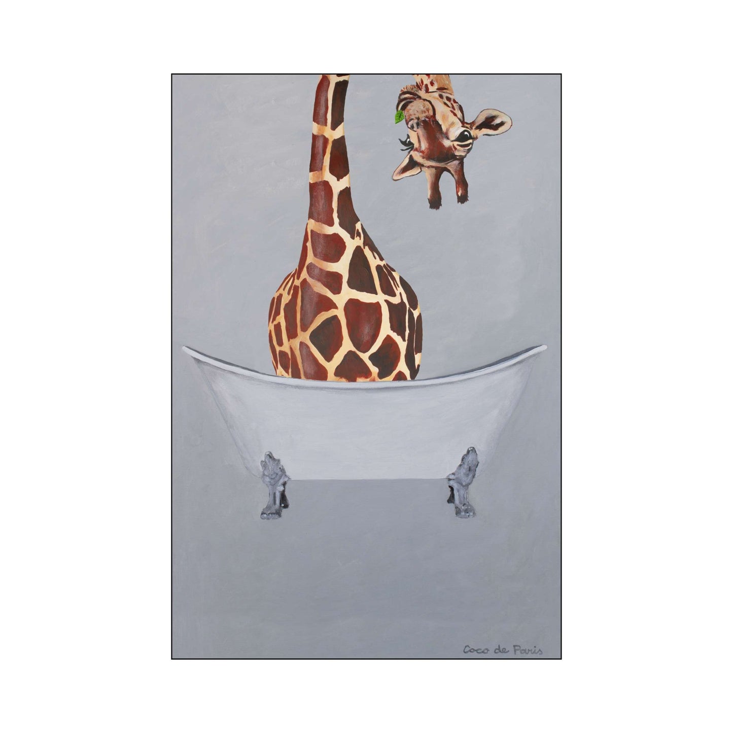 GIRAFFE IN BATHTUB | PRINT