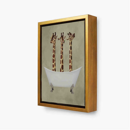 GIRAFFES IN BATHTUB | CANVAS