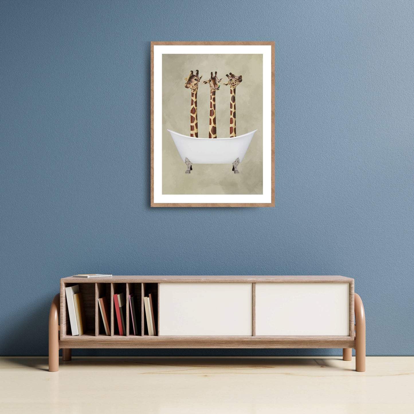 GIRAFFES IN BATHTUB | PRINT