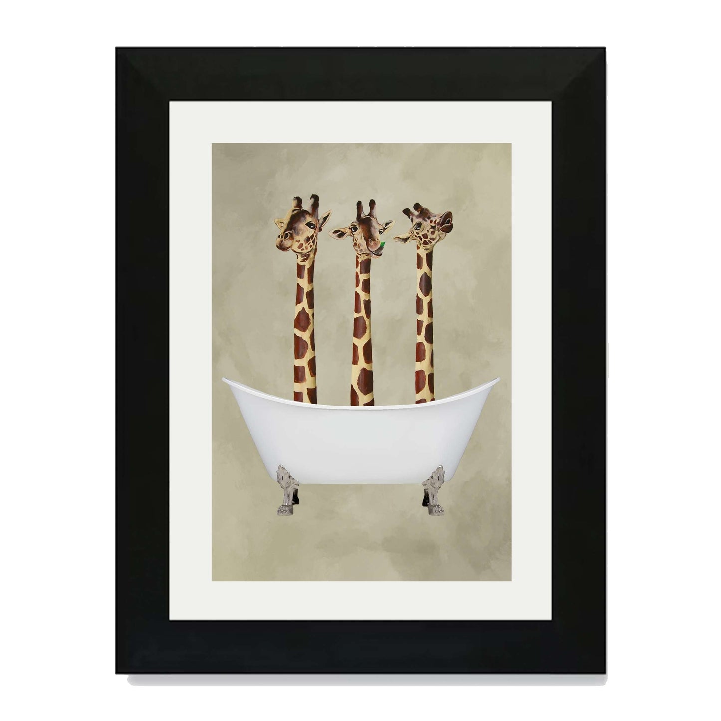 GIRAFFES IN BATHTUB | PRINT