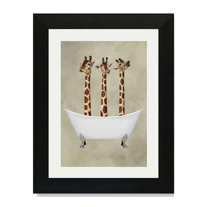 GIRAFFES IN BATHTUB | PRINT
