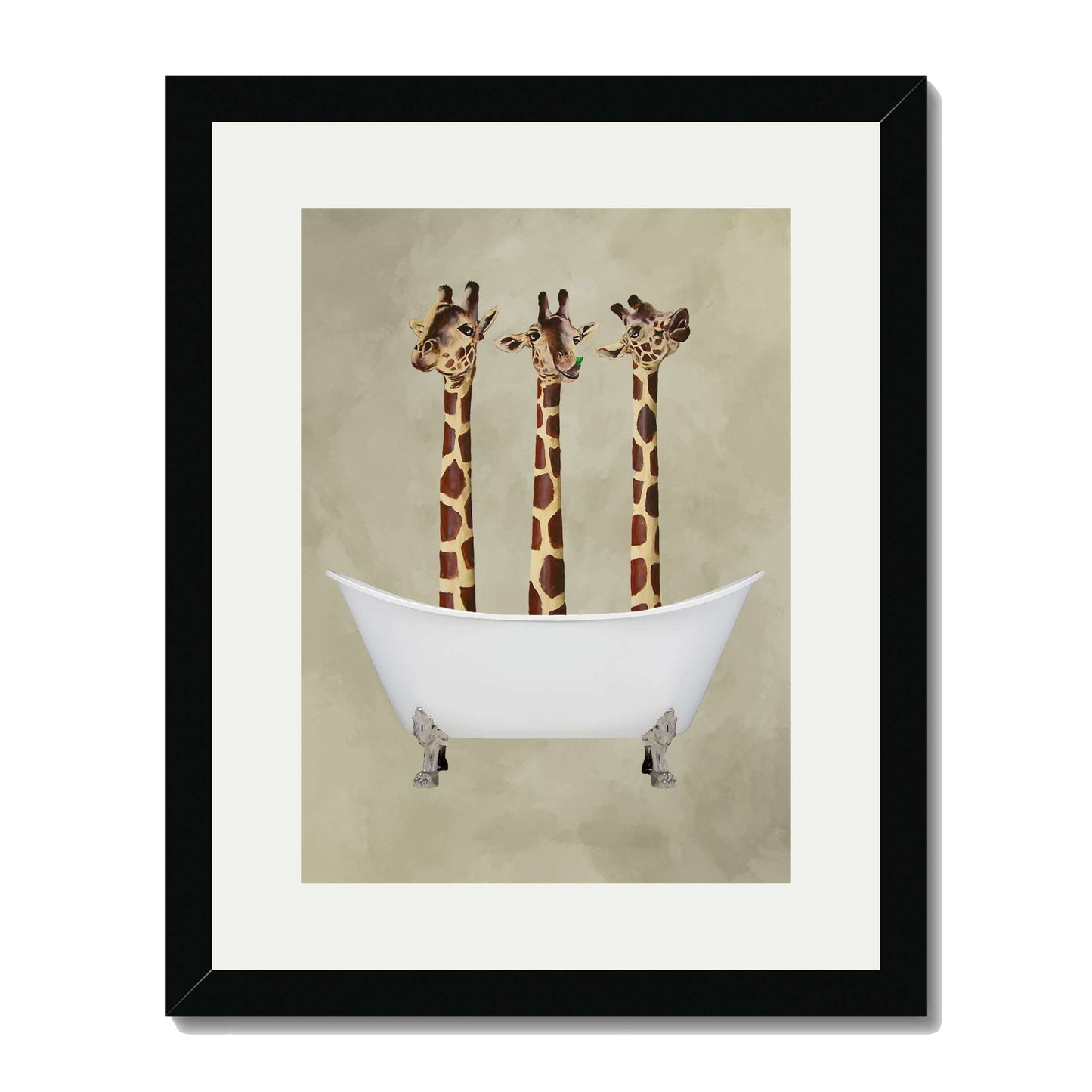 GIRAFFES IN BATHTUB | PRINT