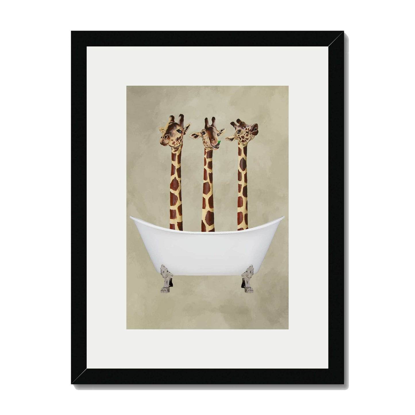 GIRAFFES IN BATHTUB | PRINT