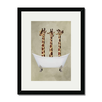 GIRAFFES IN BATHTUB | PRINT
