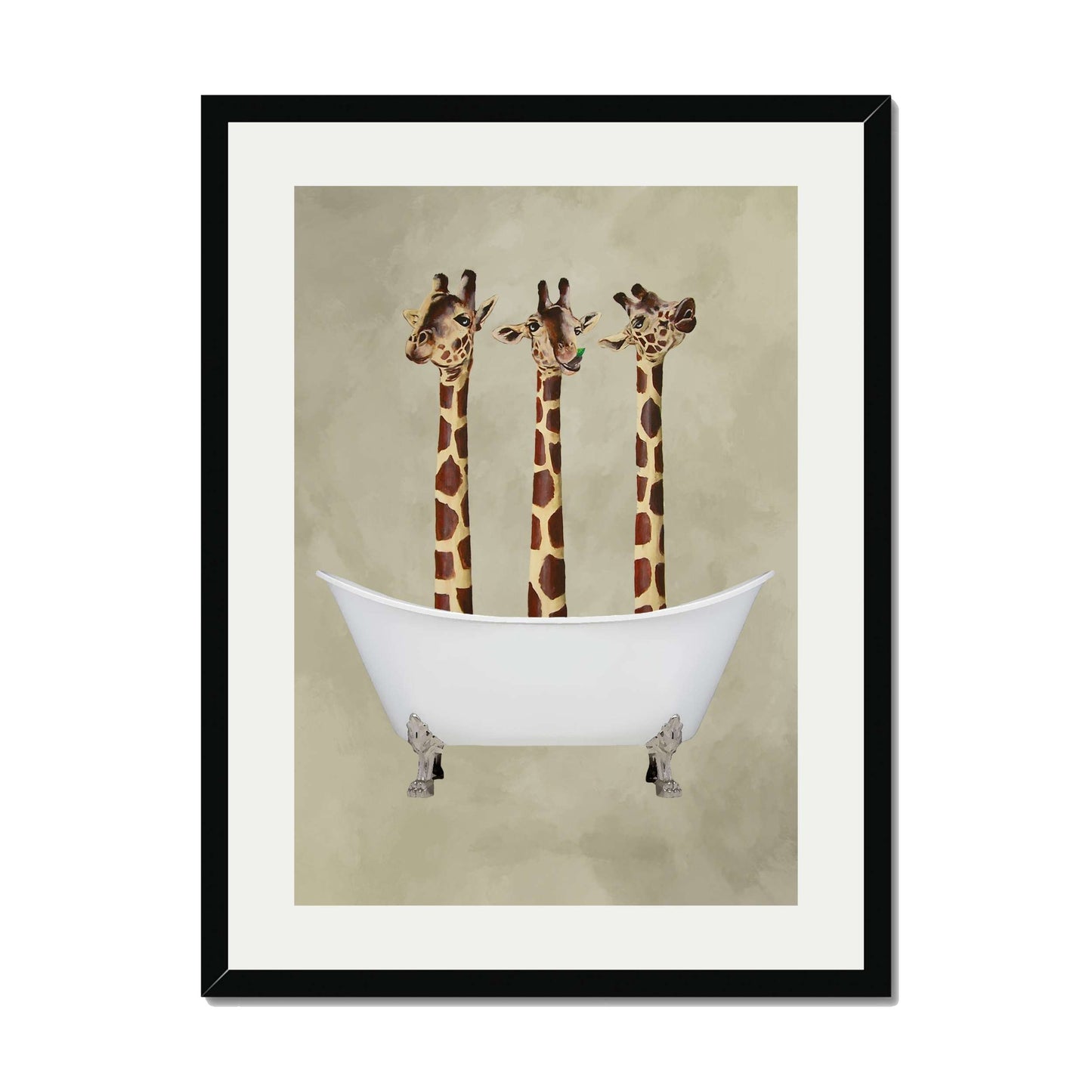 GIRAFFES IN BATHTUB | PRINT