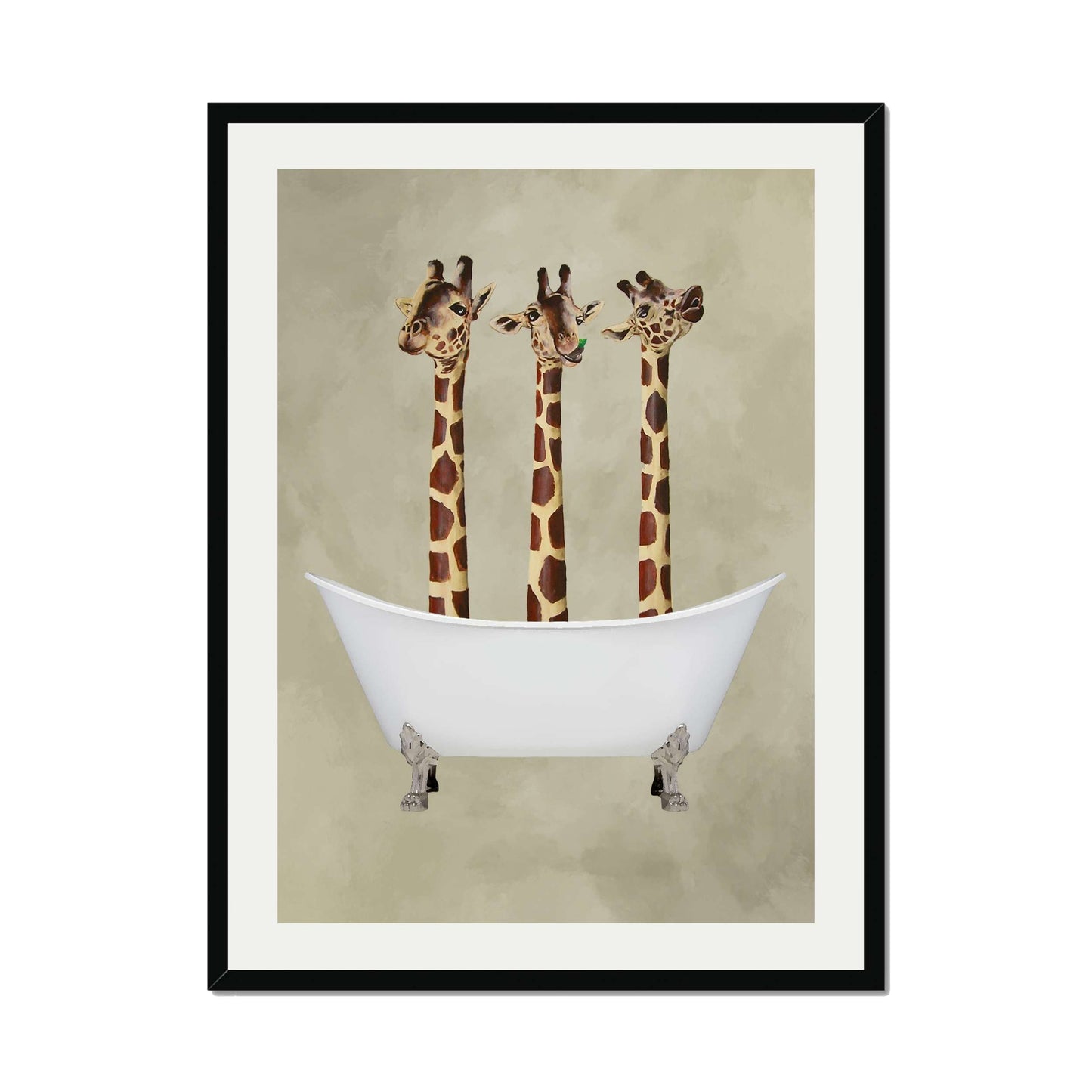 GIRAFFES IN BATHTUB | PRINT