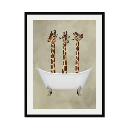 GIRAFFES IN BATHTUB | PRINT