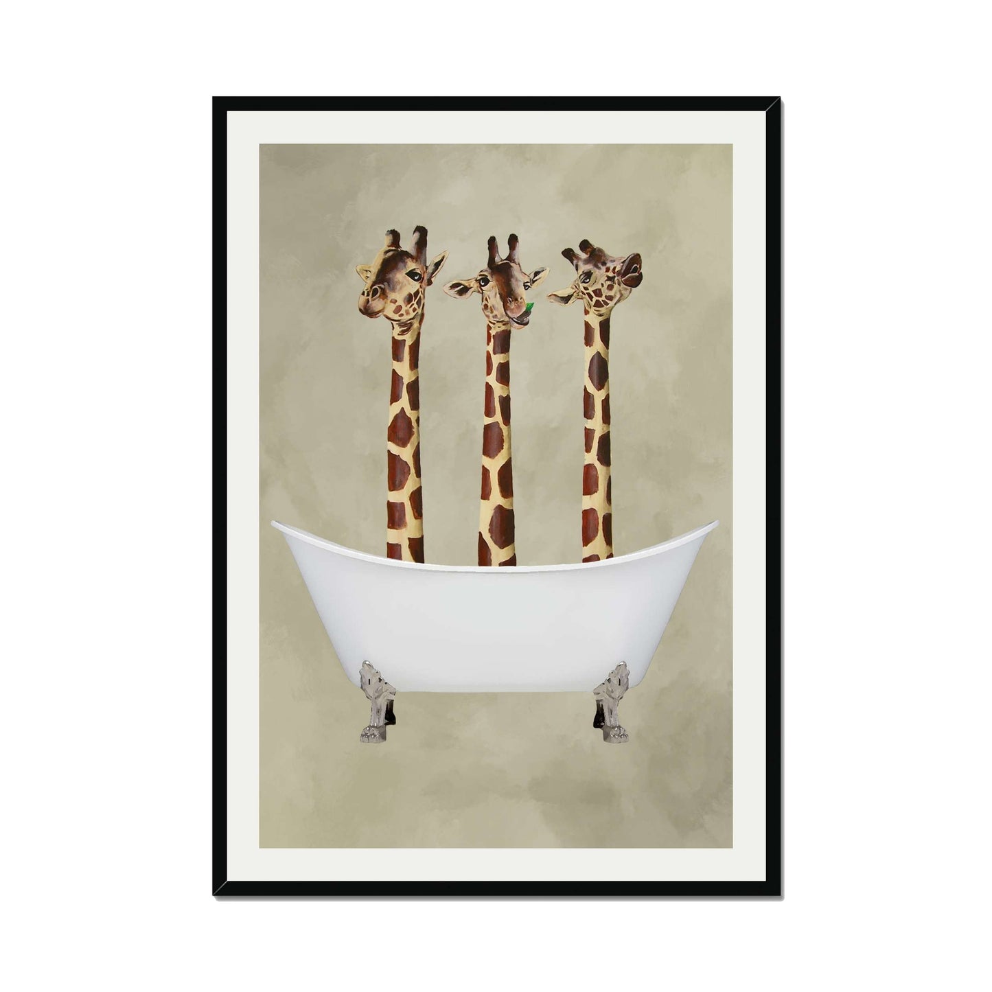GIRAFFES IN BATHTUB | PRINT