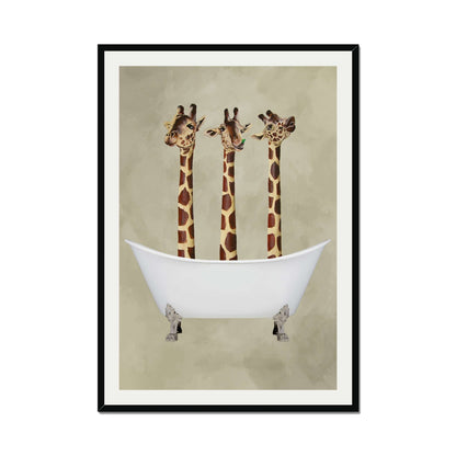 GIRAFFES IN BATHTUB | PRINT