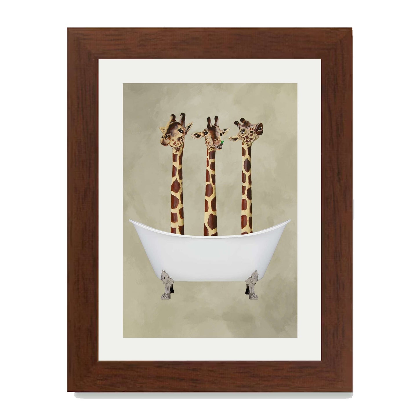 GIRAFFES IN BATHTUB | PRINT