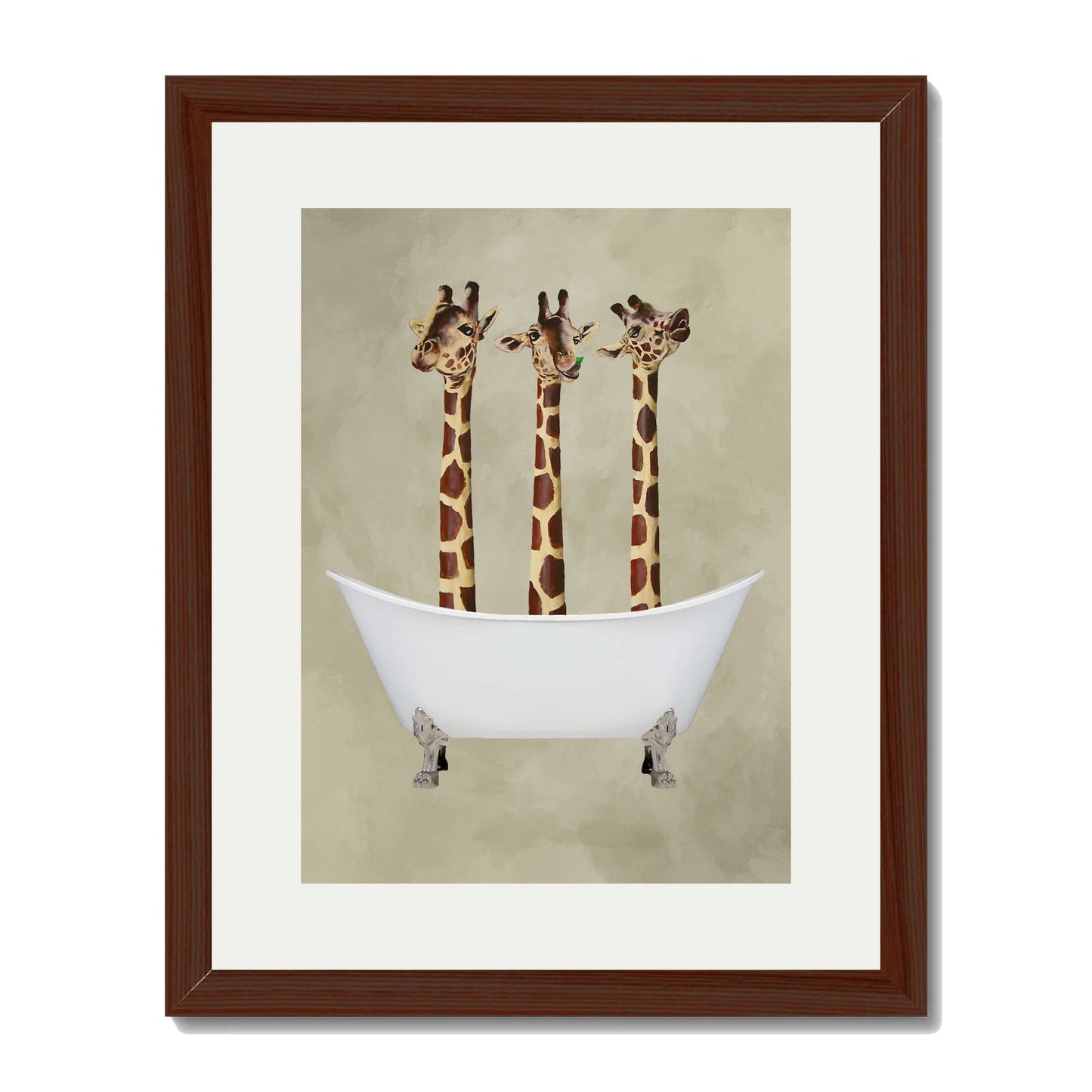 GIRAFFES IN BATHTUB | PRINT