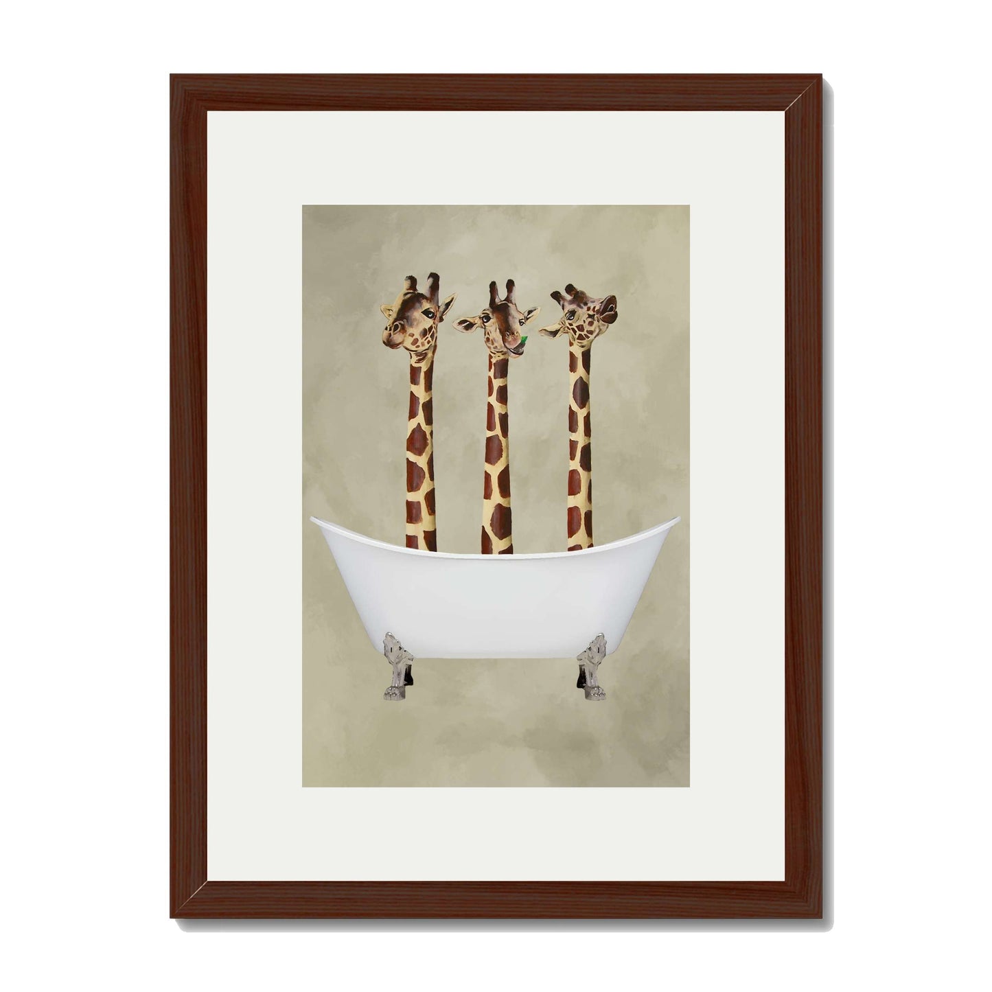 GIRAFFES IN BATHTUB | PRINT