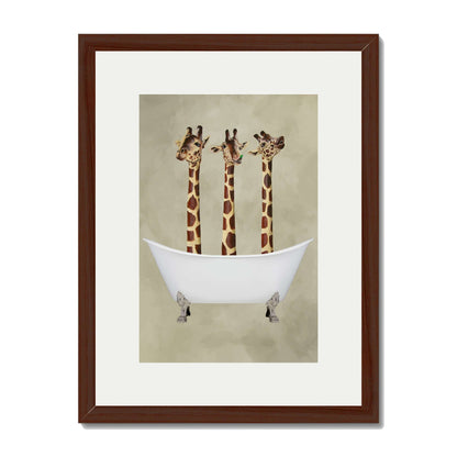 GIRAFFES IN BATHTUB | PRINT