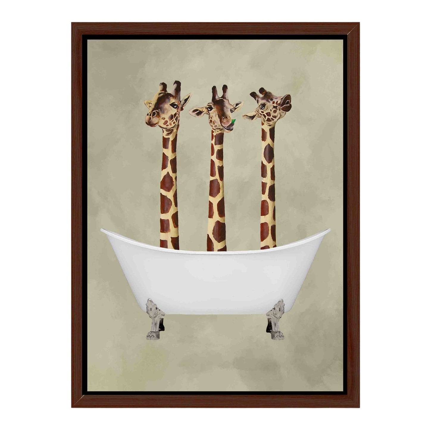 GIRAFFES IN BATHTUB | CANVAS