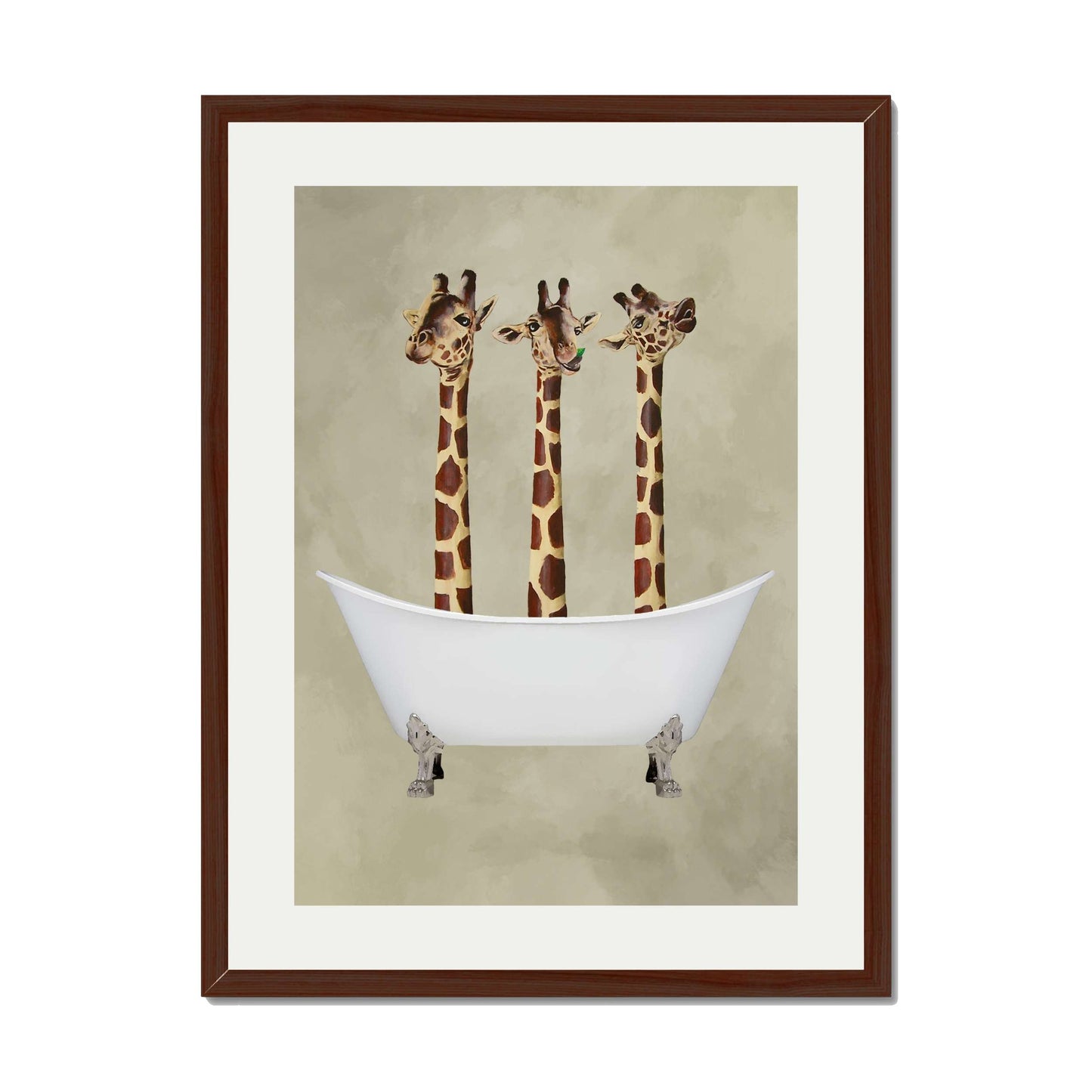 GIRAFFES IN BATHTUB | PRINT