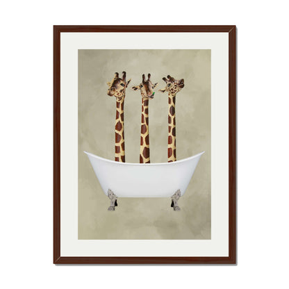 GIRAFFES IN BATHTUB | PRINT