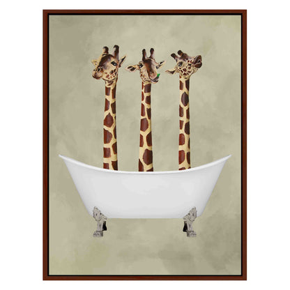 GIRAFFES IN BATHTUB | CANVAS