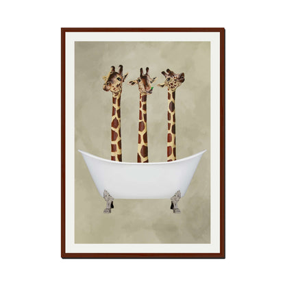 GIRAFFES IN BATHTUB | PRINT