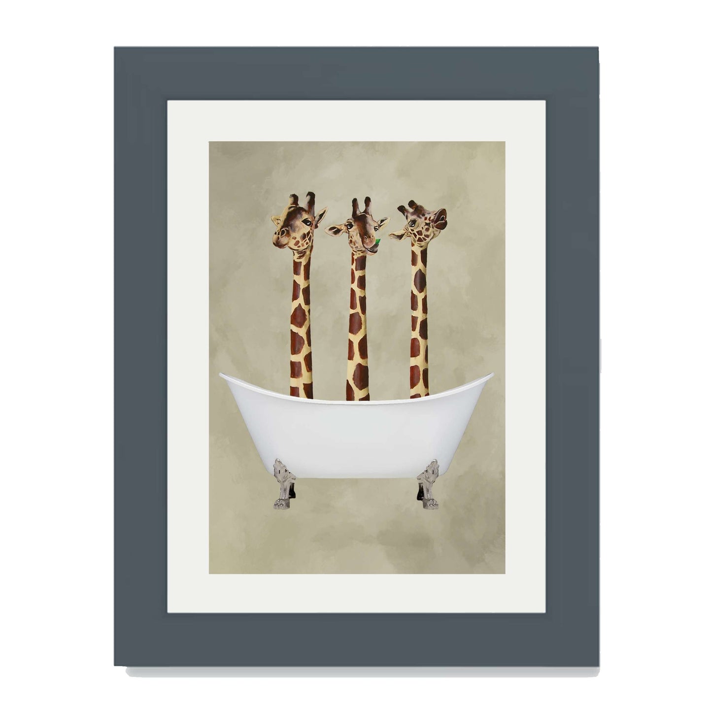 GIRAFFES IN BATHTUB | PRINT