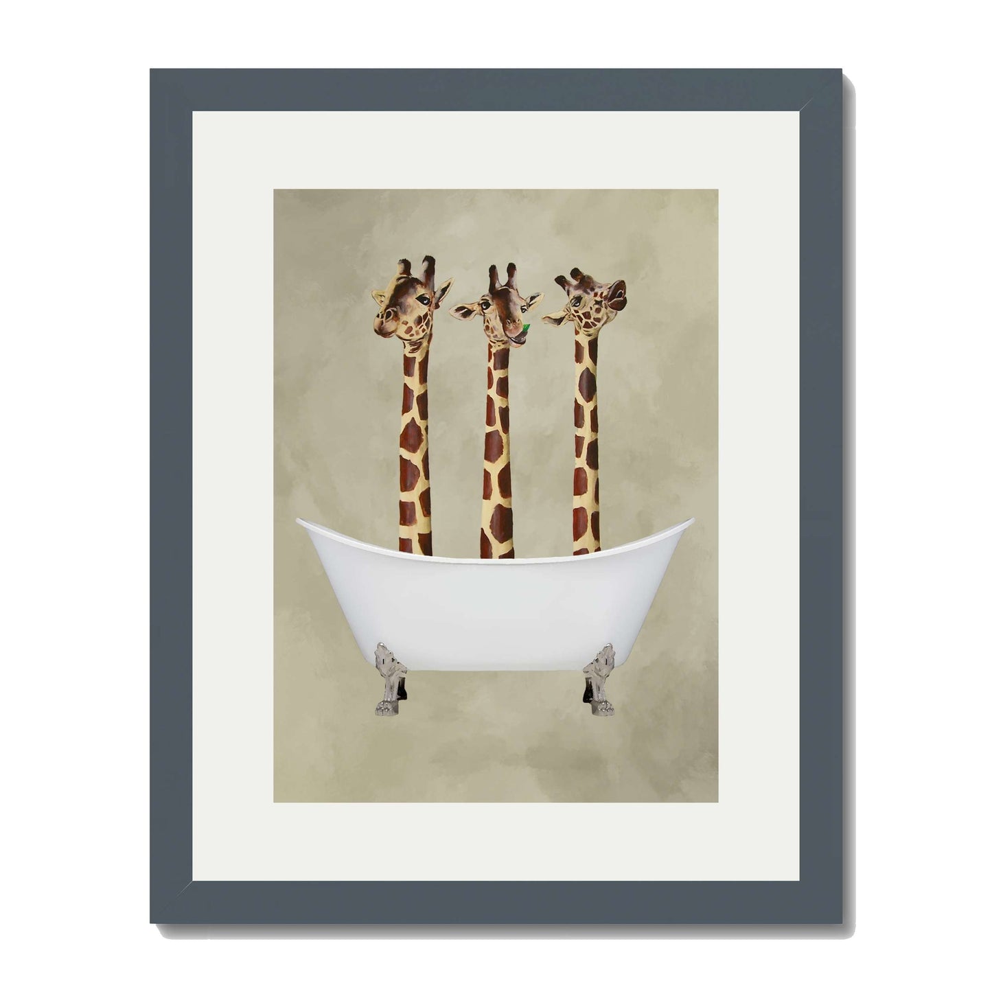 GIRAFFES IN BATHTUB | PRINT