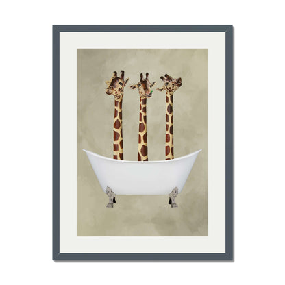 GIRAFFES IN BATHTUB | PRINT