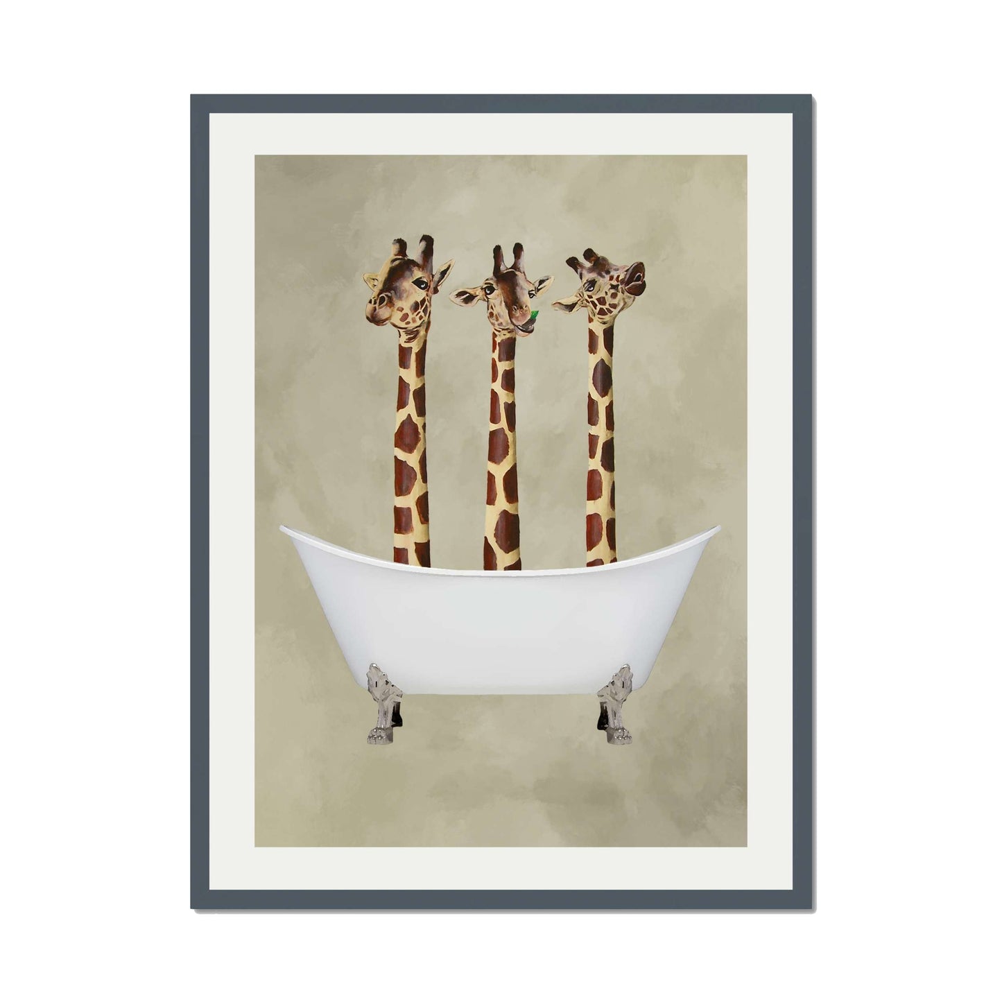 GIRAFFES IN BATHTUB | PRINT