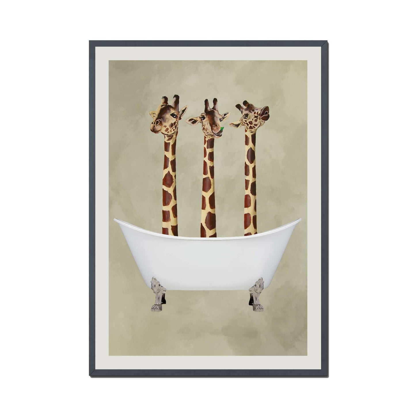 GIRAFFES IN BATHTUB | PRINT