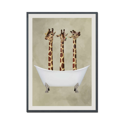 GIRAFFES IN BATHTUB | PRINT