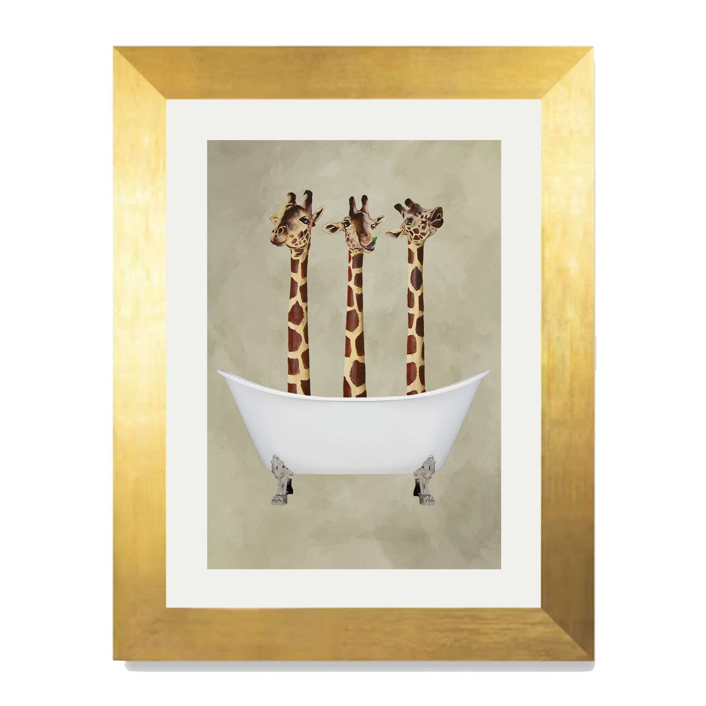 GIRAFFES IN BATHTUB | PRINT