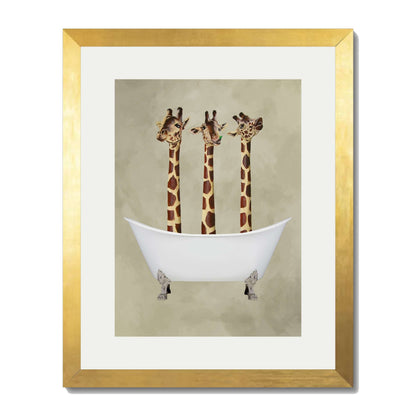 GIRAFFES IN BATHTUB | PRINT