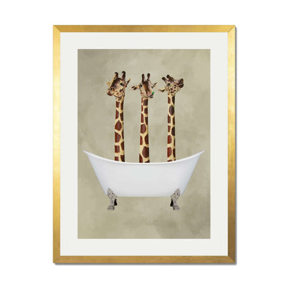 GIRAFFES IN BATHTUB | PRINT