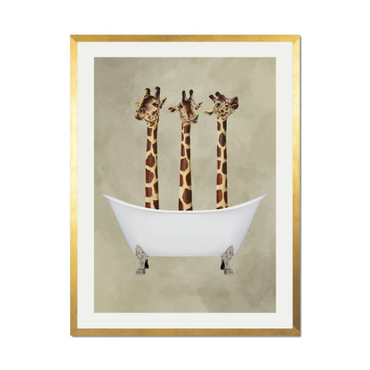 GIRAFFES IN BATHTUB | PRINT