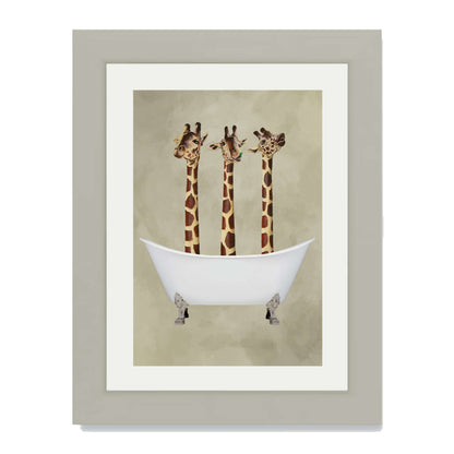 GIRAFFES IN BATHTUB | PRINT