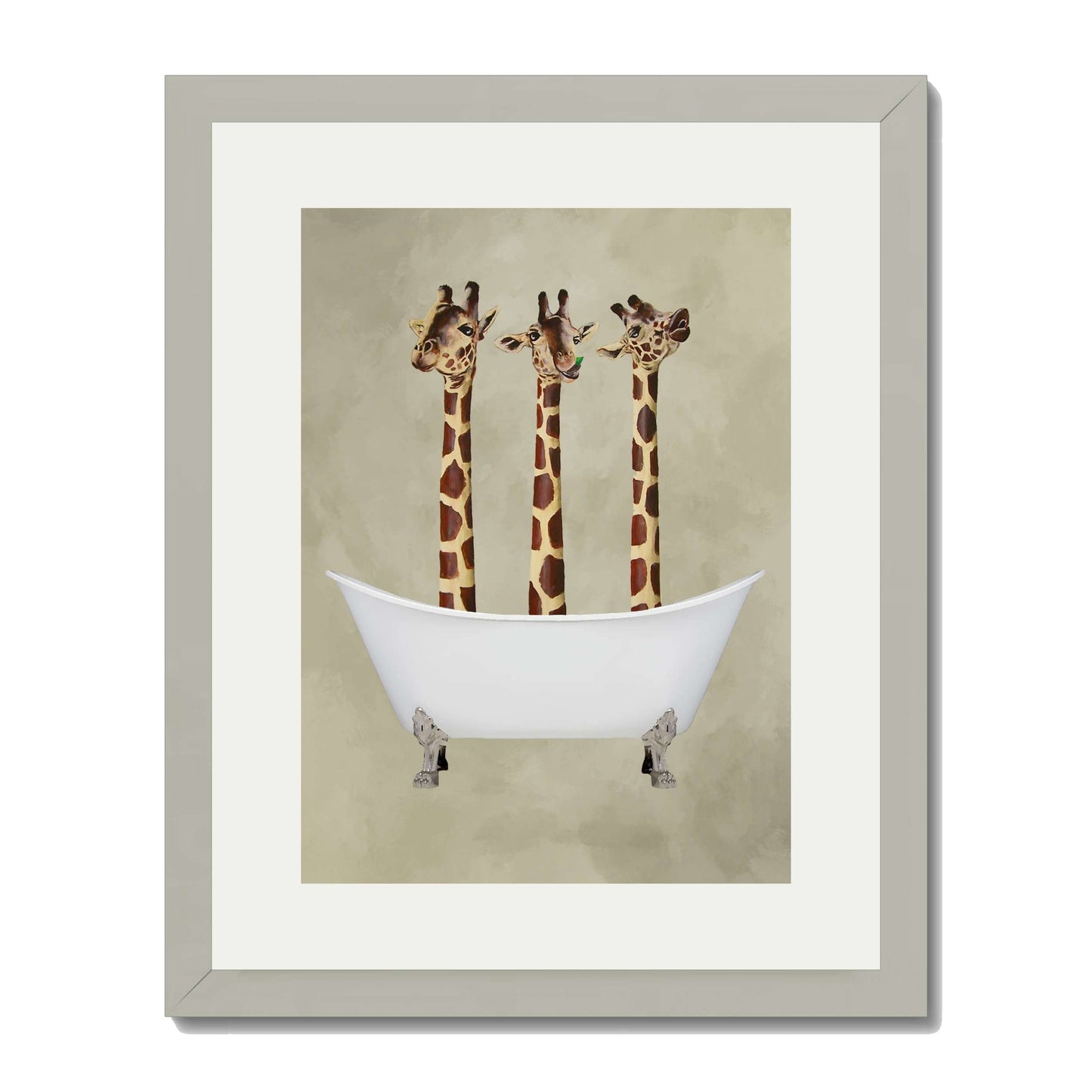 GIRAFFES IN BATHTUB | PRINT